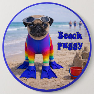 Strand Puggie Ronde Button 6,0 Cm