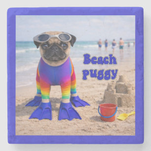 Strand Puggie Stenen Onderzetter