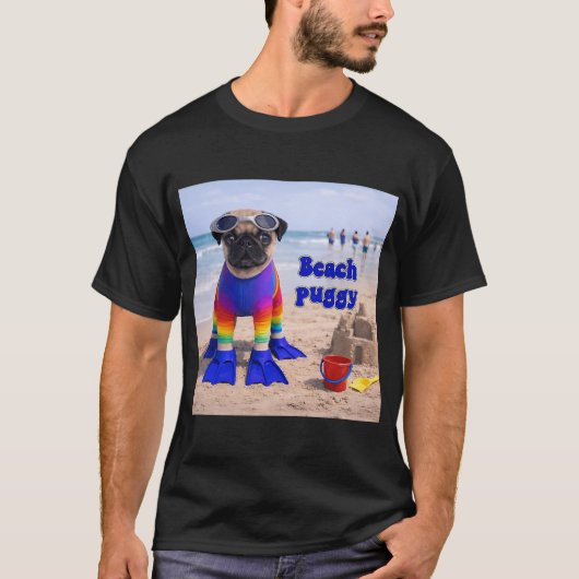 Strand Puggie! T-shirt (Voorkant)