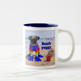 Strand Puggie Tweekleurige Koffiemok