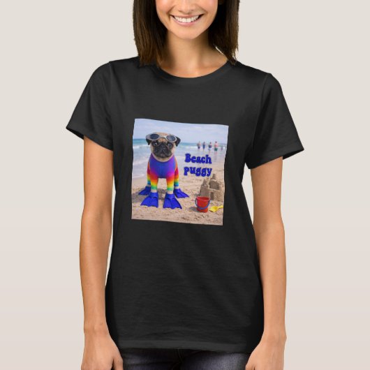 Strand Puppy T-shirt (Voorkant)