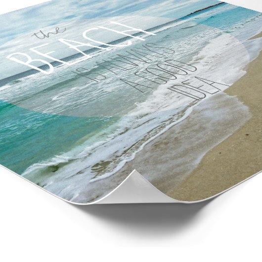 strand quote poster strand is altijd een goed idee (Hoek)