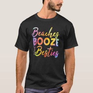 Strand Quote Stranden Booze en Besties Zomervakant T-shirt