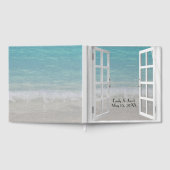 Strand raam met oceaangolven gastenboek (Volledig)