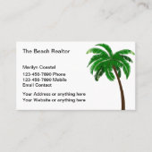 Strand Realtor Palm Tree thema Visitekaartje (Voorkant)