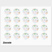 Strand red de datum schildpad zeester ronde sticker (Vel)