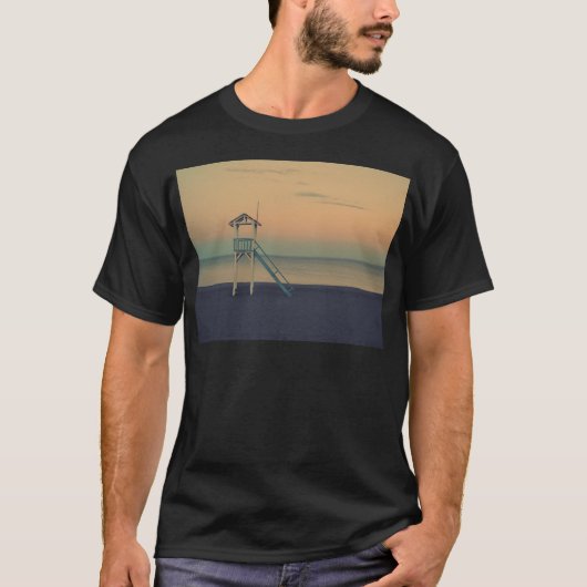Strand Reddingtoren Zonsondergang T-shirt (Voorkant)