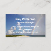 Strand Regenboog Foto Visitekaartjes (Voorkant)