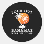 Strand Reizen Groep Matching Spring Break Zomer Ronde Sticker (Voorkant)