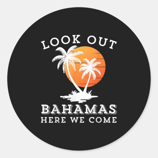 Strand Reizen Groep Matching Spring Break Zomer Ronde Sticker (Voorkant)