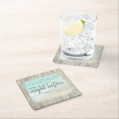 Strand repetitie diner rustieke bruiloft kartonnen onderzetters (Insitu)