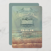  strand repetitie dineruitnodigingen kaart (Voorkant / Achterkant)