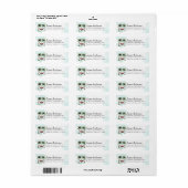 Strand Retouradreslabels | Kerstman Etiket (Full Sheet)