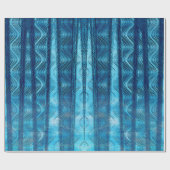 Strand Retro Blauwe Golven  Koel Verpakkingsdocume Cadeaupapier (Vlak)