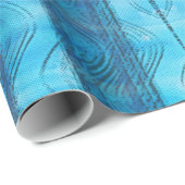 Strand Retro Blauwe Golven  Koel Verpakkingsdocume Cadeaupapier (Rol Hoek)