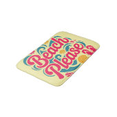 Strand Retro Grafisch: Roze Typografie Badmat (Gekanteld)