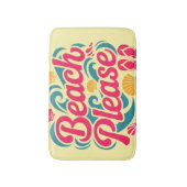 Strand Retro Grafisch: Roze Typografie Badmat (Voorkant Verticaal)