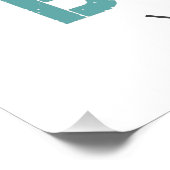 Strand Retro Lettering  Vakantie Zomer Perfect Poster (Hoek)