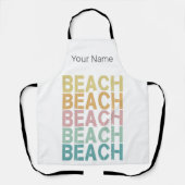 Strand Retro Lettering  Vakantie Zomer Schort (Voorkant)