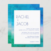 Strand Retro Type Zomer Bruiloft Uitnodiging (Voorkant / Achterkant)