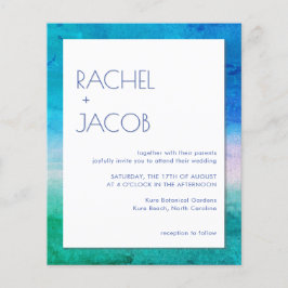 Strand Retro Type Zomer Bruiloft Uitnodiging