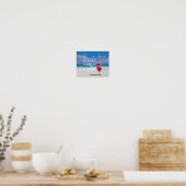 Strand roept me Caribisch Tropisch Paradijs Poster (Keuken)