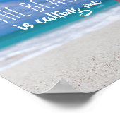 Strand roept me Caribisch Tropisch Paradijs Poster (Hoek)