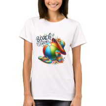 Strand roept T-shirt, Zomer T-shirt