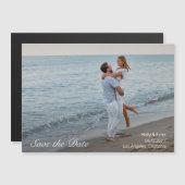 Strand Romance Foto Bruiloft Save the Date Magnetische Uitnodiging (Voorkant / Achterkant)