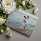 Strand Romance Foto Bruiloft Save the Date Magnetische Uitnodiging