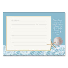 Strand Romance Recept Kaart Blauw
