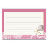 Strand Romance Recept Kaart Roze (Achterkant)