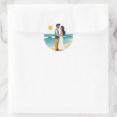 Strand Romantiek Sticker (Tas)