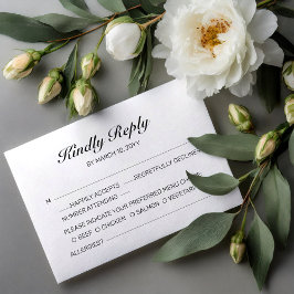 Strand Romantisch Huwelijk RSVP Kaart