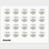 Strand Romantische zomer bruiloft Ronde Sticker (Vel)