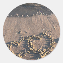 Strand ronde sticker