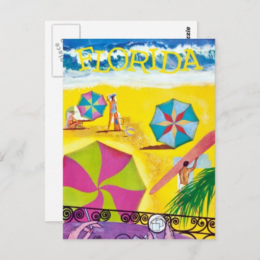  strand rondreis briefkaart (Voorkant / Achterkant)