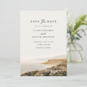 Strand Roos Kustlijn Cape Cod Zeehuwelijk Save The Date (Staand voorkant)