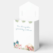 Strand Roze Bloemen Tropisch Vrijgezellenfeest Bedankdoosjes (Geopend)