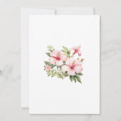 Strand Roze Bloemen Tropisch Vrijgezellenfeest Kaart (Achterkant)