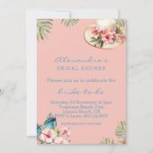 Strand Roze Hibiscus Bloemen Tropisch Vrijgezellen Kaart (Voorkant)