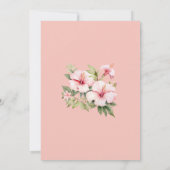 Strand Roze Hibiscus Bloemen Tropisch Vrijgezellen Kaart (Achterkant)