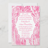 Strand Roze Oud Driftwood Swirl Bruiloft Kaart (Voorkant)