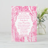 Strand Roze Oud Driftwood Swirl Bruiloft Kaart (Staand voorkant)