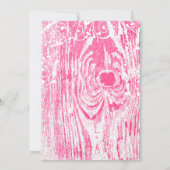 Strand Roze Oud Driftwood Swirl Bruiloft Kaart (Achterkant)