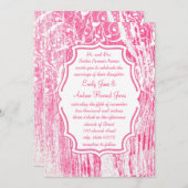 Strand Roze Oud Driftwood Swirl Bruiloft Kaart (Voorkant / Achterkant)