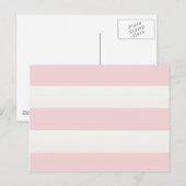 Strand Roze Streep Briefkaart (Voorkant / Achterkant)