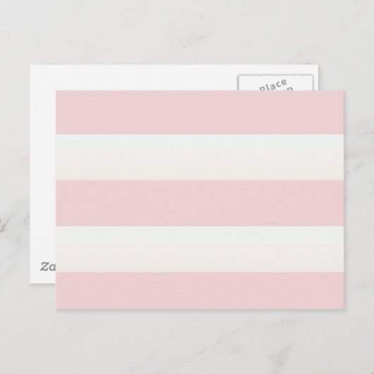 Strand Roze Streep Briefkaart (Voorkant / Achterkant)