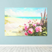 *~* Strand Rozen Omheining TV2 Uitgerekte Canvas P (Insitu (Houten vloer))