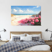 *~* Strand Rozen Petals TV2 Uitgerekte Canvas Prin Afdruk (Insitu (Slaapkamer))